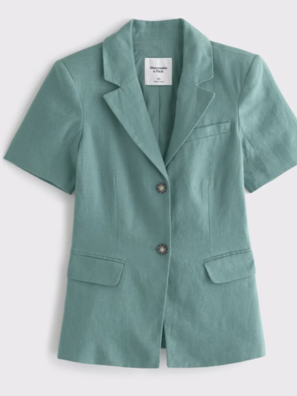 NWT Abercrombie & Fitch Short Sleeved Premium Linen Blazer